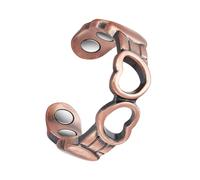 EnerCoppeX Bague magnétique en cuivre pour femme, drainage lymphatique, anneau réglable avec aimant de 3500 gauss