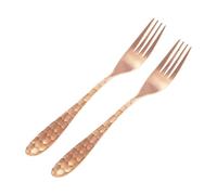 EnerCoppeX Fourchettes en cuivre faites à la main, vaisselle de luxe durable, parfaites pour divertir les invités et montrer votre goût noble (2), WCP-1591