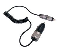 Energea chargeur voiture 3-en-1 avec USB, Lightning Apple certifié MFI et micro-USB