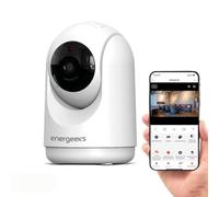 ENERGEEKS 1080P Sentinel III 1080P Indoor Motorized IP CameraMotion Detection with Human filterSound Detection (babycam) Privacy modeAutotrackingPatrol functionONVIF