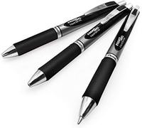 Energel Bl80 Lot De 3 Stylos À Bille Rétractables À Encre Gel Liquide Noir 1,0 Mm