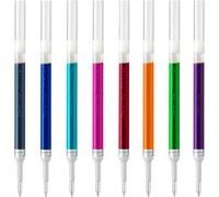 Energel Lot De 8 Recharges Pointe Métallique Lr7-Bl77/Bl57/Bl37-Lot De 8 Couleurs-Noir,Bleu,Rouge,Vert,Orange,Rose,Bleu Ciel,Violet