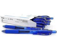 Energelx Lot De 12 Rollers Gel Rétractable Pointe 0,5 Mm Bleu