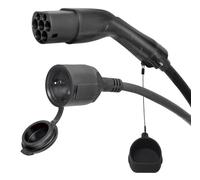 Energenie Adaptateur de Charge EV Type 2 vers Schuko 0,5 m - 16A 3,7 KW Monophasé, Simulation Mode 3, IP44 Résistant aux Éclaboussures