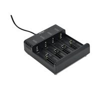 EnerGenie - Chargeur de batterie USB - (pour 4xAA/AAA) - 2 A - noir
