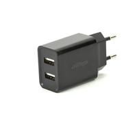 ENERGENIE EG-U2C2A-03-BK CARGADOR 2 PUERTOS USB 2.1A NEGRO