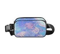 Energetic Astronaute Lavande Blush Sac banane tendance pour homme et femme Petit sac de poitrine à bandoulière avec sangle réglable pour cyclisme, randonnée, gym, Poisson de combat esthétique, 1 size