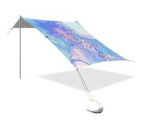 Energetic Astronaute Lavande Blush Stable Tente de plage UPF50 Légère Portable Sun Shelter avec sacs de sable et pelle à sable pour camping, pêche, divertissement dans le jardin ou pique-niques