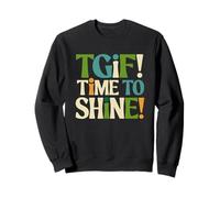 Energetic Celebration Graphic Typographie Multicolore Sweatshirt