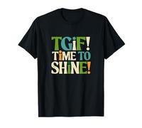 Energetic Celebration Graphic Typographie Multicolore T-Shirt