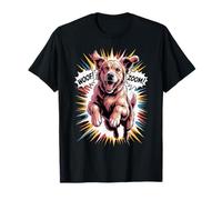 Energetic Golden Retriever Fun Woof Zoom pour Les Amoureux des Chiens T-Shirt