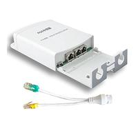 Energetic Prolongateur POE éTanche 4 Ports 100Mbps IEEE802.3AF/at Standard pour CaméRa POE Wierless AP Extend 250 Meter POE Switch