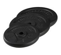 ENERGETICS 66130001029, Standard, Disque de poids en fonte, 10 kg, Noir, Rond, 3 cm
