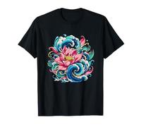 Énergie de méditation Zen Yoga Vagues Sacré Lotus T-Shirt