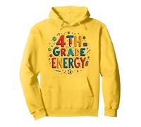 Énergie en 4e année : à l'époque de ma quatrième année, Le Plaisir Scolaire Sweat à Capuche, Unisexe pour Adultes, Citron, XL