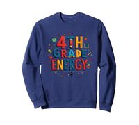 Énergie en 4e année : à l'époque de ma quatrième année, Le Plaisir Scolaire Sweatshirt, Unisexe pour Adultes, Bleu Marine, S