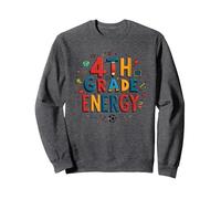 Énergie en 4e année : à l'époque de ma quatrième année, Le Plaisir Scolaire Sweatshirt, Unisexe pour Adultes, Chiné Foncé, L