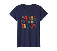 Énergie en 4e année : à l'époque de ma quatrième année, Le Plaisir Scolaire T-Shirt, Femme, Bleu Marine, S