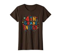 Énergie en 4e année : à l'époque de ma quatrième année, Le Plaisir Scolaire T-Shirt, Femme, Marron, XL