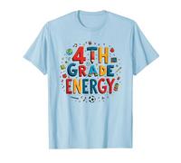 Énergie en 4e année : à l'époque de ma quatrième année, Le Plaisir Scolaire T-Shirt, Homme, Bleu Céleste, L