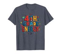 Énergie en 4e année : à l'époque de ma quatrième année, Le Plaisir Scolaire T-Shirt, Homme, Bleu Chiné, XXL
