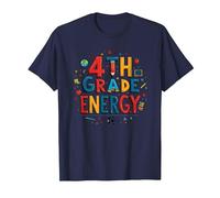 Énergie en 4e année : à l'époque de ma quatrième année, Le Plaisir Scolaire T-Shirt, Homme, Bleu Marine, 3XL