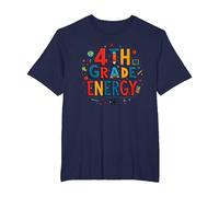 Énergie en 4e année : à l'époque de ma quatrième année, Le Plaisir Scolaire T-Shirt, Homme Grandes Tailles, Bleu Marine, 4X Tall