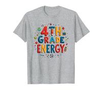Énergie en 4e année : à l'époque de ma quatrième année, Le Plaisir Scolaire T-Shirt, Homme, Gris Chiné, XL
