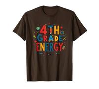 Énergie en 4e année : à l'époque de ma quatrième année, Le Plaisir Scolaire T-Shirt, Homme, Marron, 3XL