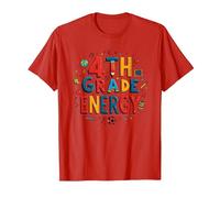 Énergie en 4e année : à l'époque de ma quatrième année, Le Plaisir Scolaire T-Shirt, Homme, Rouge, L