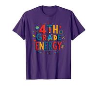 Énergie en 4e année : à l'époque de ma quatrième année, Le Plaisir Scolaire T-Shirt, Homme, Violet, 3XL