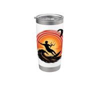 Énergie éolienne infinie et océan Kitesurf Coucher de soleil Gobelet isotherme en acier inoxydable double paroi