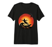 Énergie éolienne Infinie et océan Kitesurf Coucher de Soleil T-Shirt Haut de Gamme