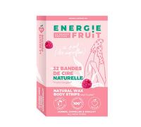 ENERGIE FRUIT | Bandes de Cire Naturelles | Corps | 32 Bandes | Parfum Fruits Rouges