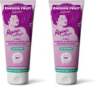 ENERGIE FRUIT | Masque 2 en 1 Après-Shampoing Reconstituant Collagen Repair | Cheveux très abîmés | Collagène végétal | 200 ml (Lot de 2)