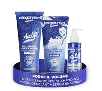 ENERGIE FRUIT Routine Cheveux Airlift Force & Volume 96% Naturel, 3 pcs | Shampoing + Masque + Spray, fortifie, renforce, redonne du volume, pour les cheveux fins, plats, tombants