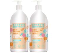 ENERGIE FRUIT | Soin Lavant Doux Format Familial 1L | Corps et cheveux | Parfum abricot gourmand | 1000ML (Lot de 2)