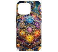 Énergie Kundalini avec la géométrie sacrée de la Terre du Cube de métatron Coque pour iPhone 16 Pro