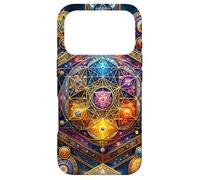 Énergie Kundalini avec la géométrie sacrée de la Terre du Cube de métatron Coque pour iPhone 17 Pro