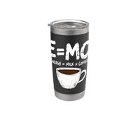 Énergie Milk Coffee Squared Funny Science Jeu de mots Gobelet isotherme en acier inoxydable double paroi