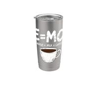 Énergie Milk Coffee Squared Funny Science Jeu de mots Gobelet isotherme en acier inoxydable double paroi