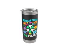 Énergie nu ire Oui, s'il vous plaît, énergie propre, Floral Gobelet isotherme en acier inoxydable double paroi