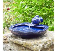 Énergie Solaire Bleu Poisson Céramique Extérieur Eau Fontaine Fonction