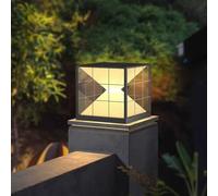 Énergie Solaire Capuchons De Poteau Lumières avec Éclairage LED Lampes De Chemin De Paysage Lanternes De Colonne De Clôture Moderne Lanternes Lampe De Pilier Solaire Étanche Borne De Pont