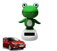 Énergie solaire - Décoration de voiture grenouille animée, tête d'oscillation adorable ergonomique, ornement mignon de tableau de bord | Accessoires de véhicule fantaisie pour voiture, camion, van et