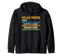 Énergie Solaire Nom du propriétaire de Panneau Solaire Facture d'électricité Sweat à Capuche