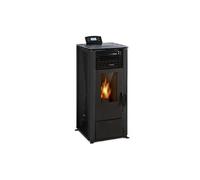 Energiewende Poêle à granules 5/10kW 5 niveaux télécommande A+ - Noir - Waldbeck