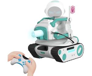 ENERGIZE LAB Panxer - Réservoir de bataille RC pour robot Eilik, jouet de voiture Crawler avec lumières LED et télécommande 2,4 GHz, cadeaux pour garçons et filles, Eilik non inclus dans cet article.
