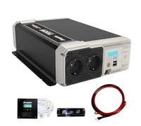 Energizer 1100 W /2200 W Wechselrichter 12 V Auf 230 V Reiner Sinus Wechselrichter - 2 USB & 2 europäische AC Steckdosen DC Auf AC Schaltung Spannungswandler - Einbausatz inklusive