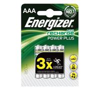 Energizer 635207 Pack de 4 Piles Rechargeables HR03 AAA, 850 mAh